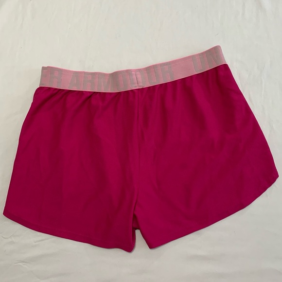 UNDER ARMOUR Women’s Bright Pink Loose Heatgear Sport Fitness Running Shorts S - Picture 7 of 14